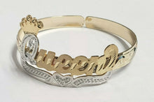 Load image into Gallery viewer, 18k Gold Personalized Name Bangle
