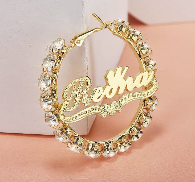 1” Bling Hoop Earrings