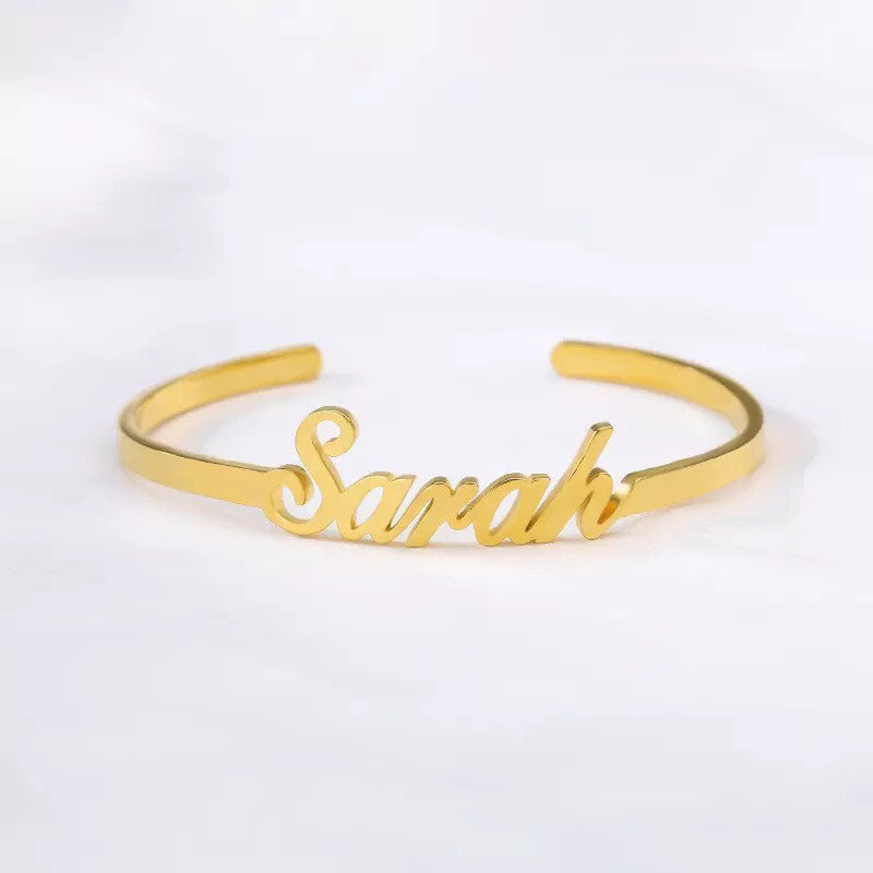 Stainless Steel Personalized Name Bangle