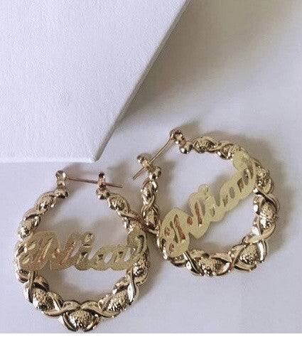 Xoxo Gold Plated Name Earrings