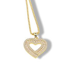 Load image into Gallery viewer, Baguette Heart Necklace
