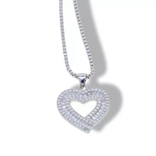 Load image into Gallery viewer, Baguette Heart Necklace
