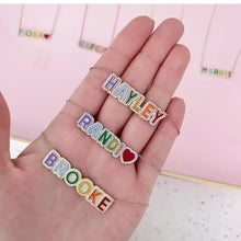 Load image into Gallery viewer, Multicolor Diamanté Name Necklace
