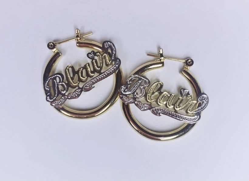 14k gold plated dime size hoop earrings