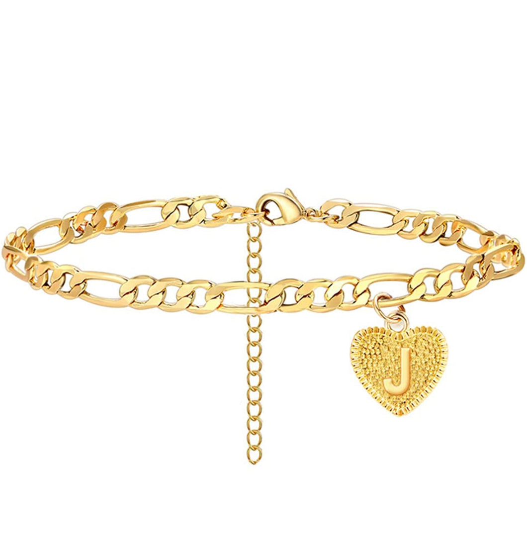 Initial Heart Anklet