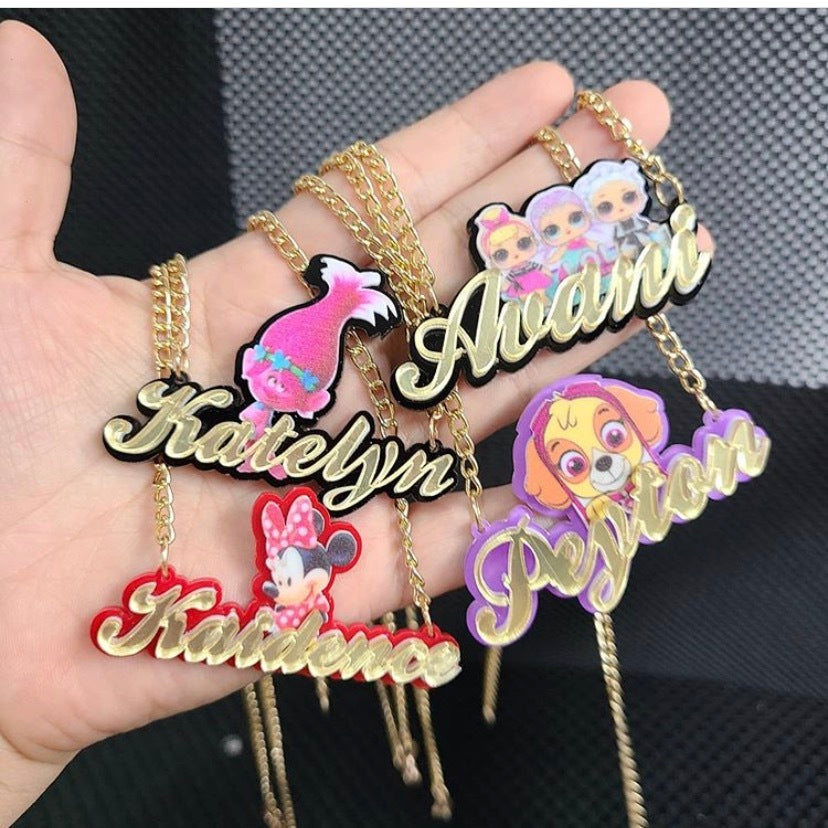 Acrylic Cartoon Necklace