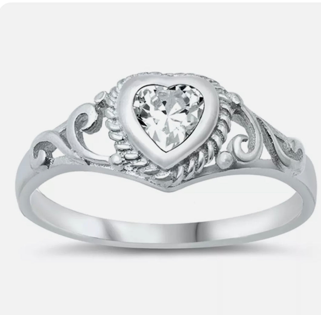 Sterling Silver Heart Ring